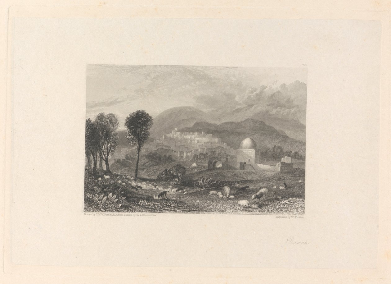 Ramah og Rachels grav av William Finden
