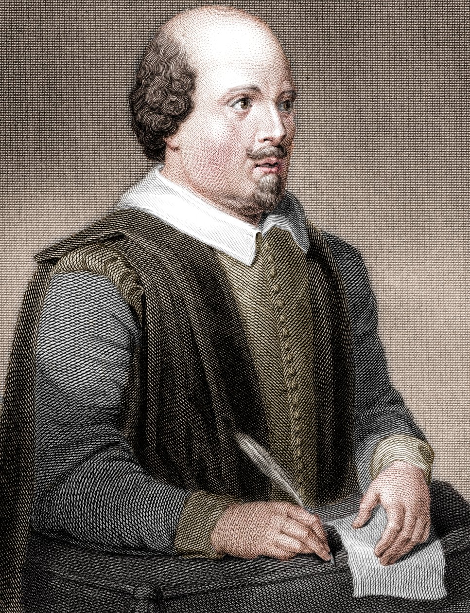 William Shakespeare , engelsk poet og dramatiker, 1820. av William Finden