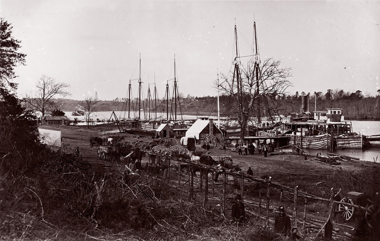 Broadway Landing, Appomattox River, 1864. av William Frank Browne
