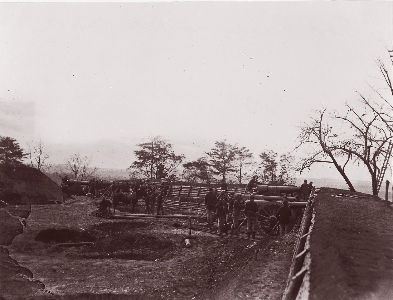 Nær Dutch Gap, Virginia. Fort Brady, ca. 1865. av William Frank Browne