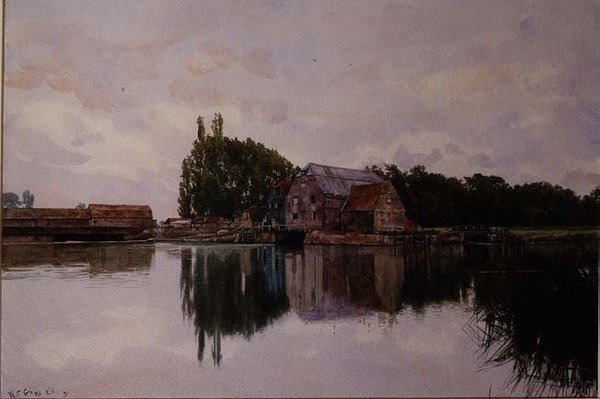 Old Barns at Houghton, nær Durham av William Fraser Garden