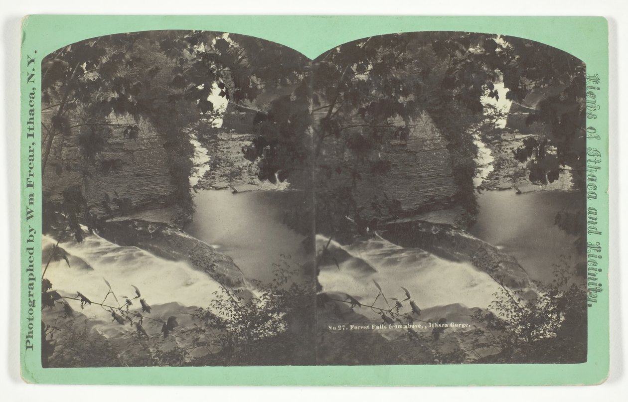 Forest Falls ovenfra, Ithaca Gorge, sent på 1800-tallet. av William Frear