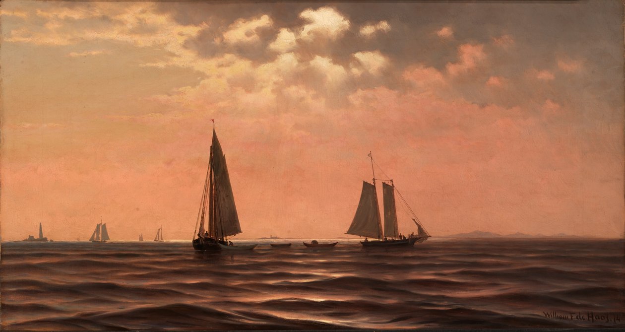 Ettermiddag på Saco Bay, Coast of Maine, 1874. av William Frederick De Haas