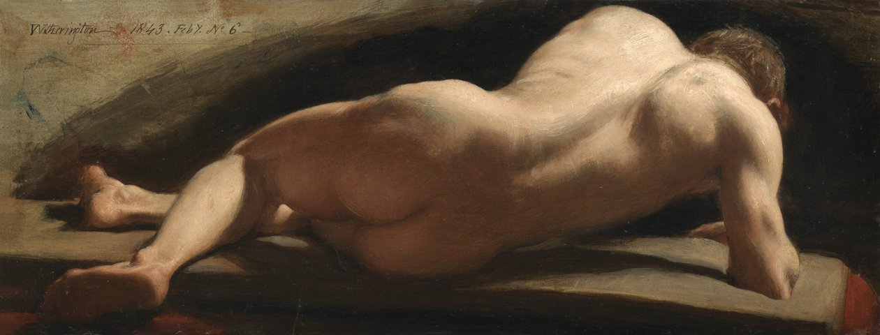 Naken mann, 1843 av William Frederick Witherington