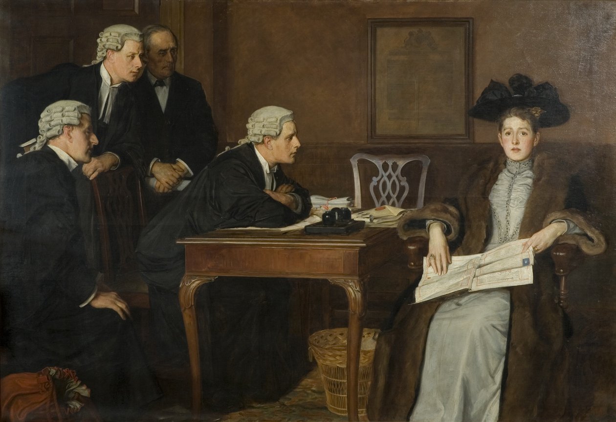 Tiltalte og advokat av William Frederick Yeames