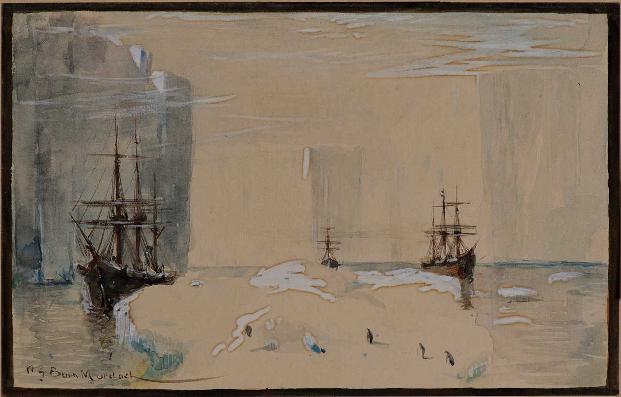 Skisse fra Dundee Antarctic Whaling Expedition av William G. Burn Murdoch