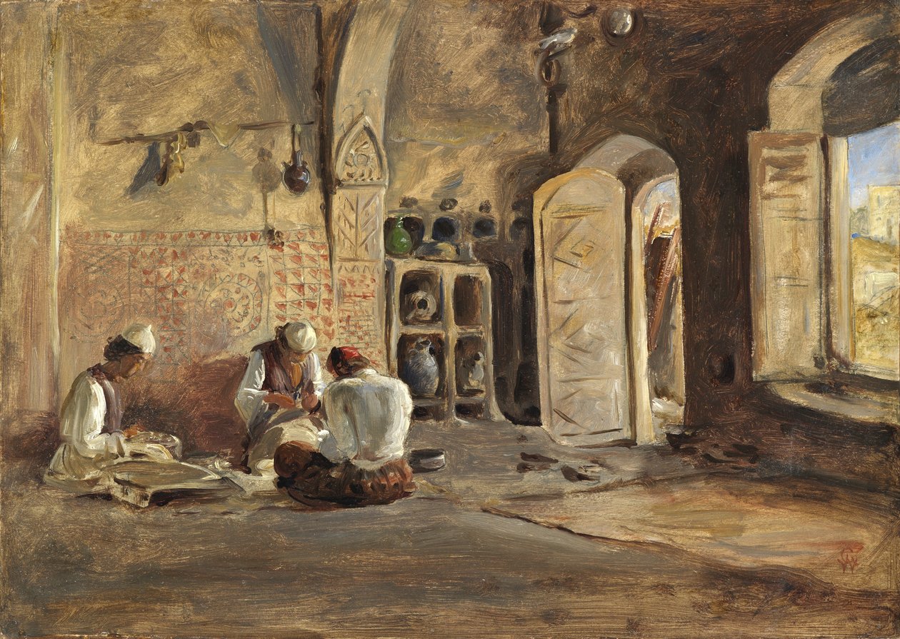 Interiør, Alger (olje på papir lagt på lerret) av William Gale