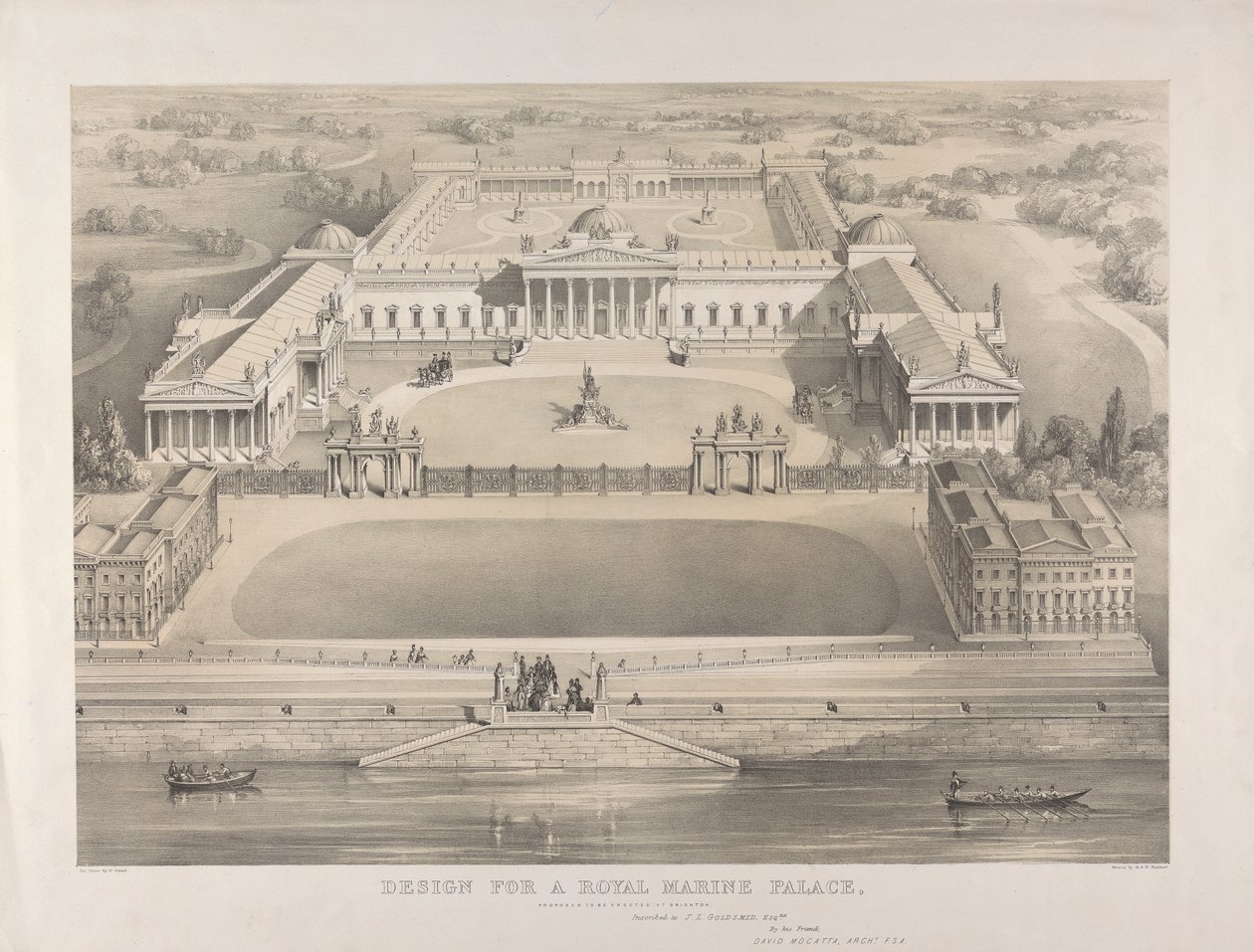 Brighton, Design for et Royal Marine Palace foreslått å bli reist av William Gauci