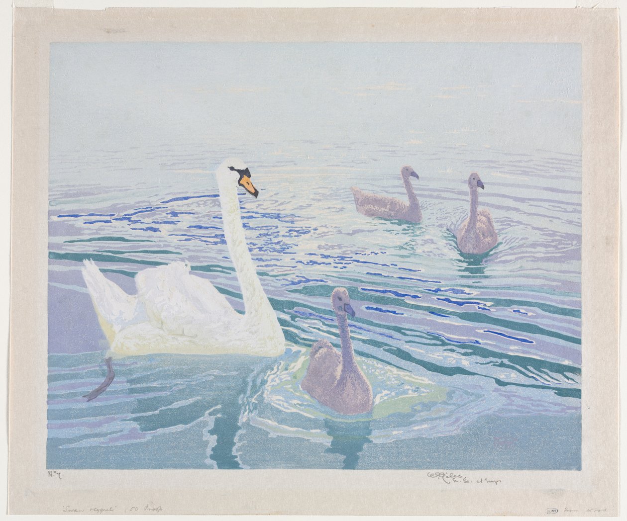 Svaner og cygnets av William Giles