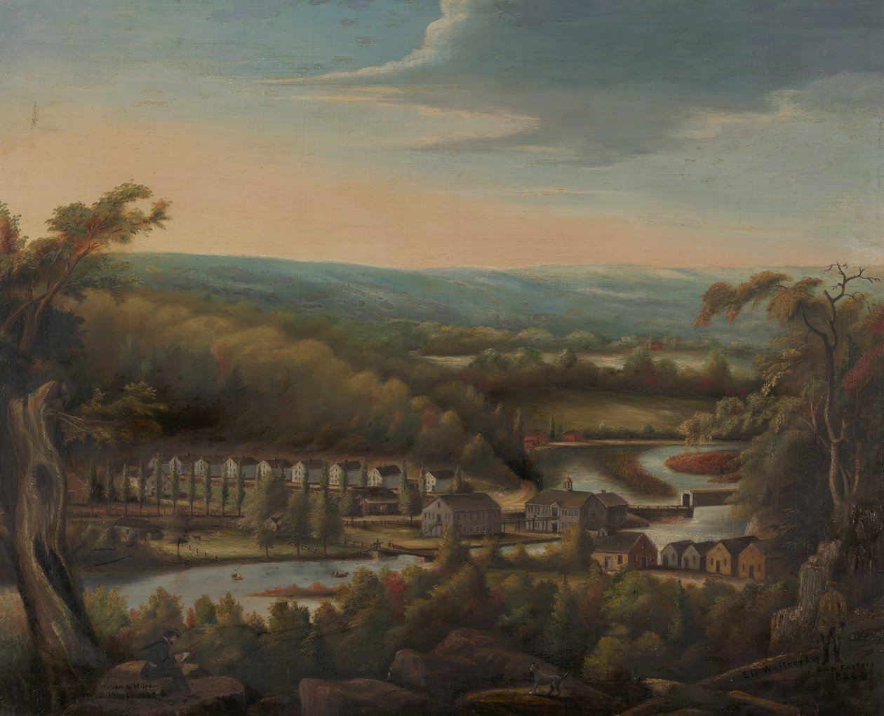 The Eli Whitney Gun Factory, verso: Blacksmith Shoeing Horse av William Giles Munson