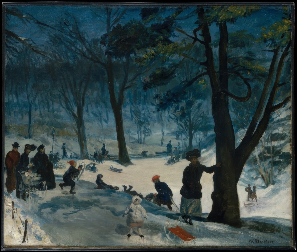 Central Park, vinter av William Glackens