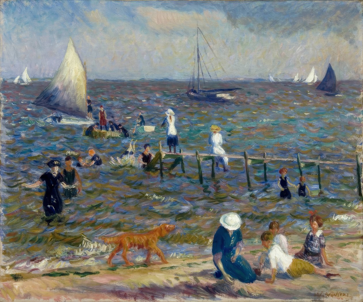 Den lille brygga av William Glackens