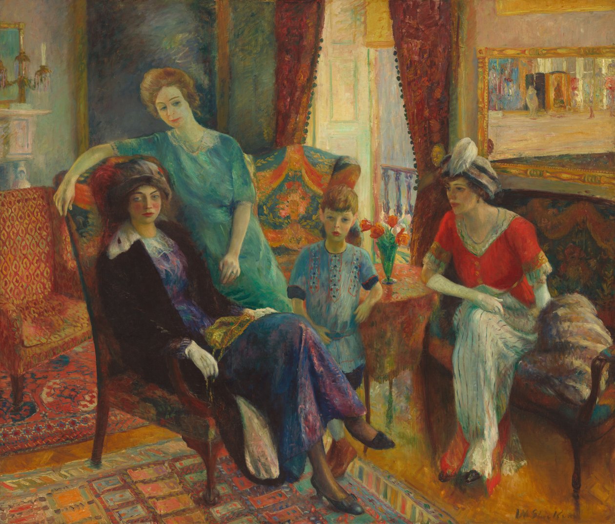 Familiegruppe av William Glackens