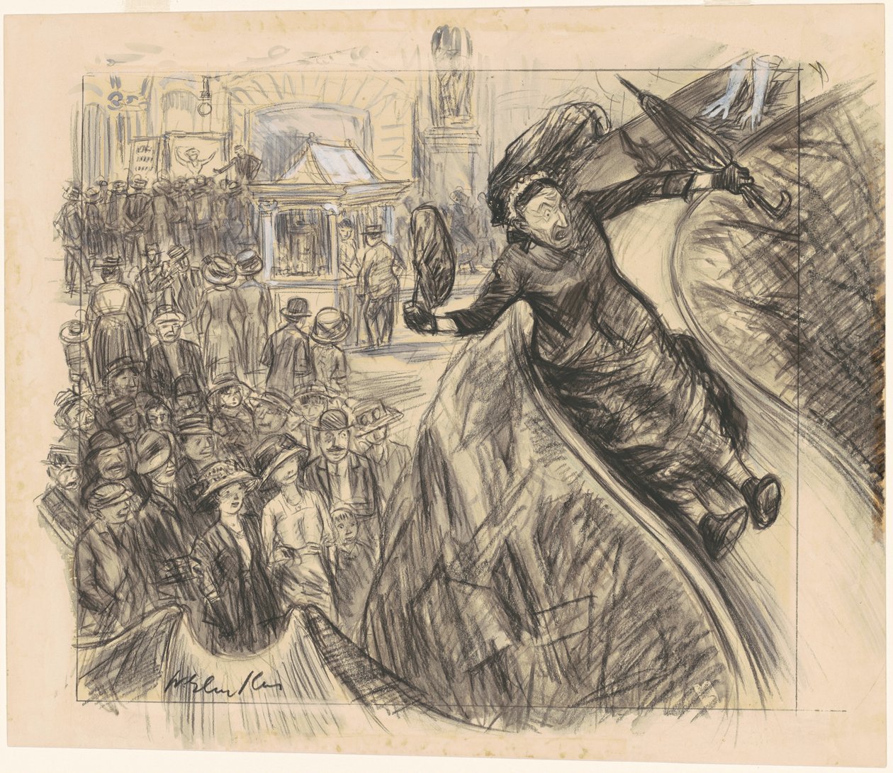Jeg gikk ned som gled raskere enn Empire State Express av William Glackens