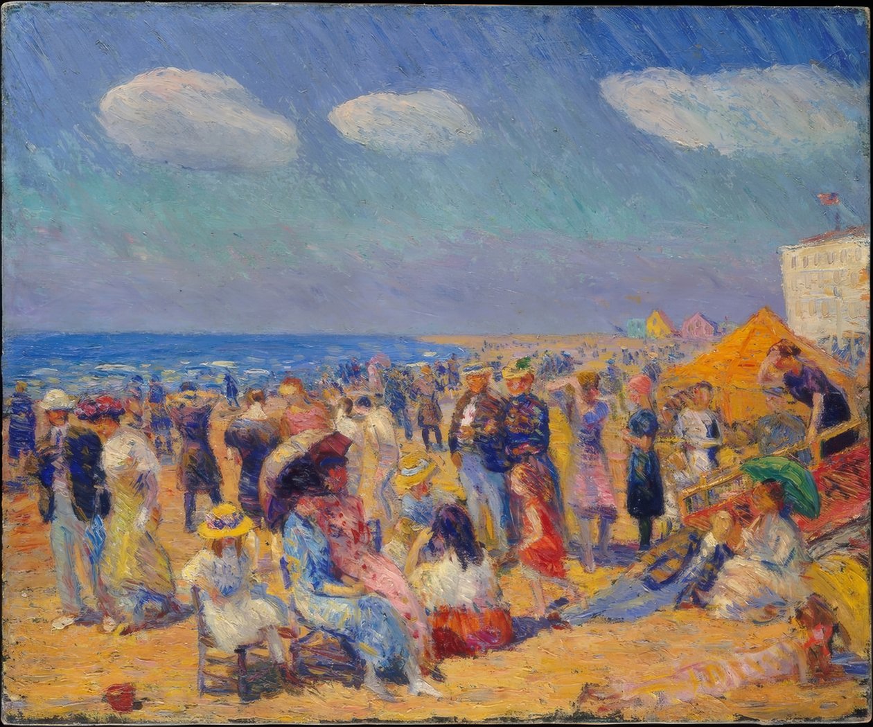 Folkemengde på kysten av William Glackens