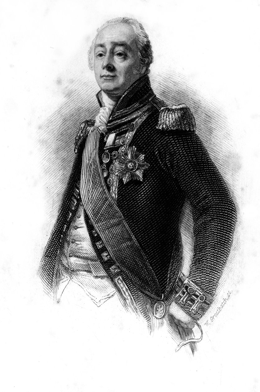 James Saumarez 1759-1836, 1. Baron de Saumarez, 1837. av William Greatbach