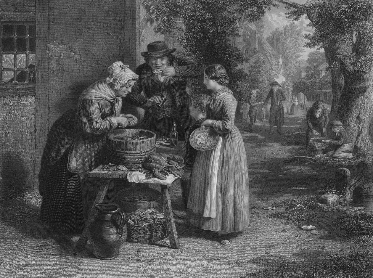 Den første dagen for østers, 1863 av William Greatbach