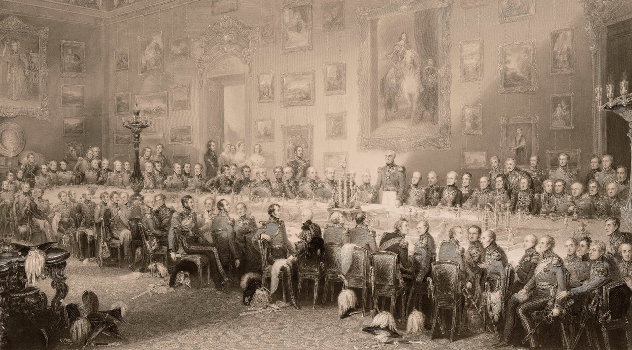 Waterloo-banketten i Aspley House 18. juni 1836. av William Greatbach