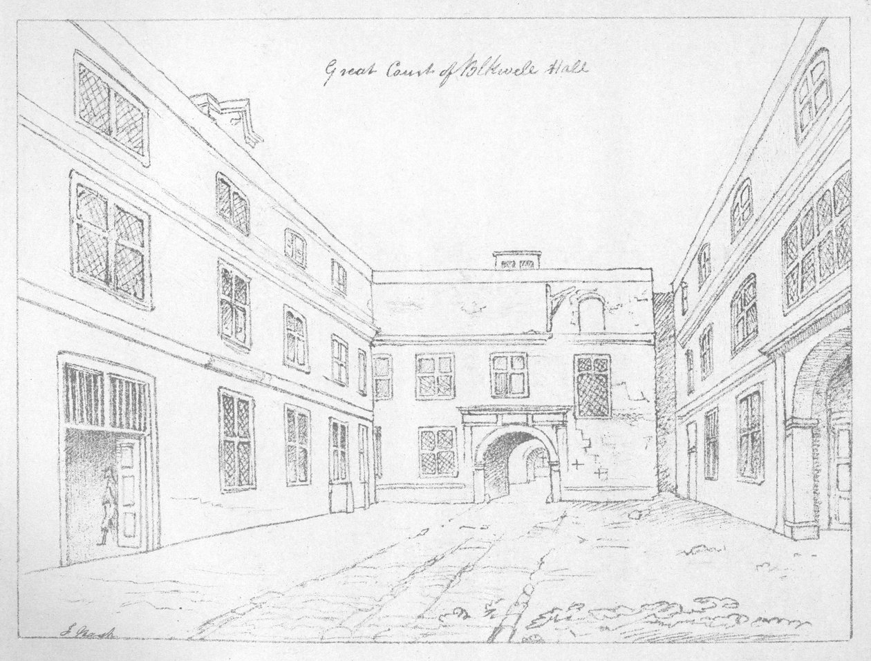 Great Court of Blackwell Hall, City of London, 1886. av William Griggs