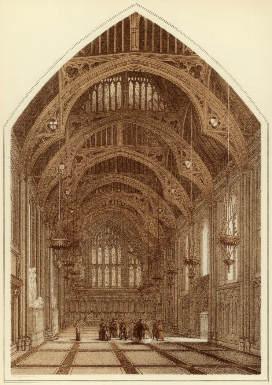 Guildhall interiør, City of London, 1886 av William Griggs