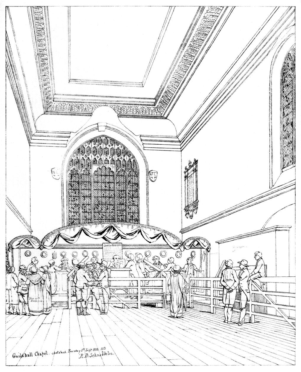 Interiør av Guildhall Chapel, City of London, 1886 av William Griggs