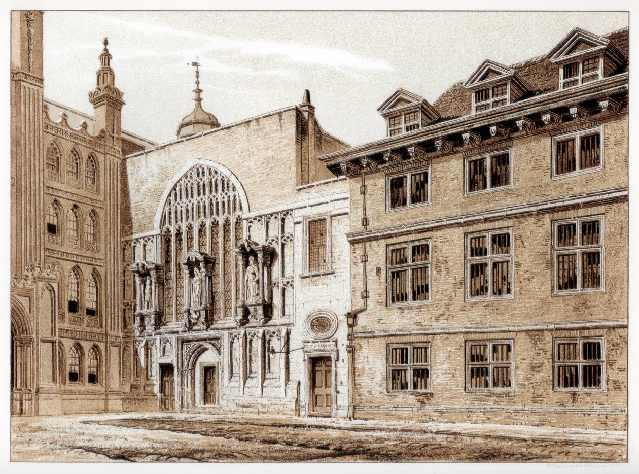Vestfronten av Guildhall Chapel, City of London, 1886 av William Griggs