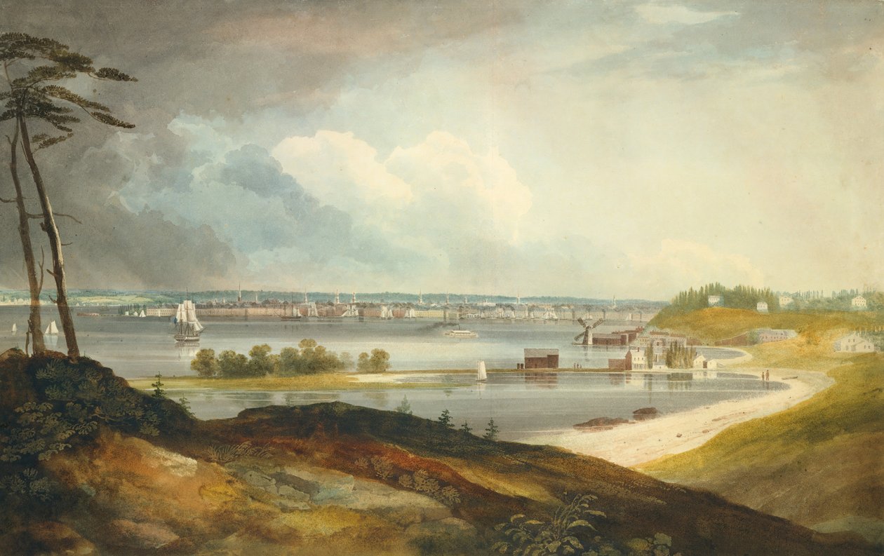 New York fra Heights nær Brooklyn, ca. 1820-23. av William Guy Wall