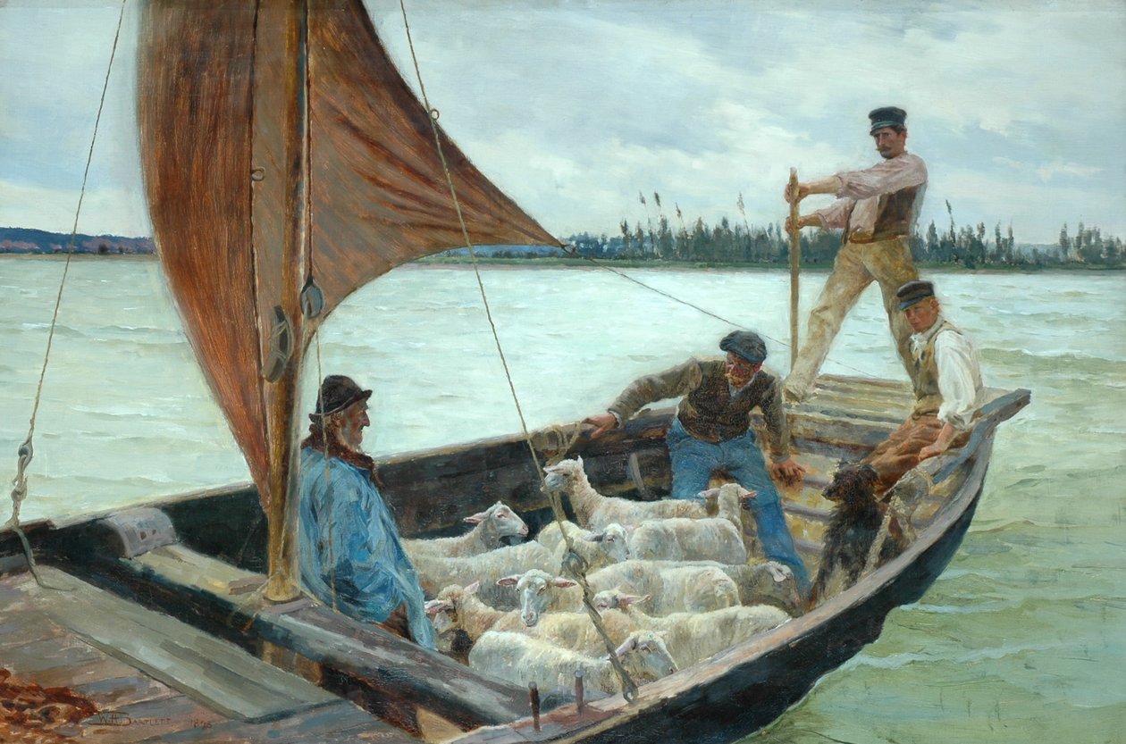 A Breezy Crossing, 1893 av William H. Bartlett