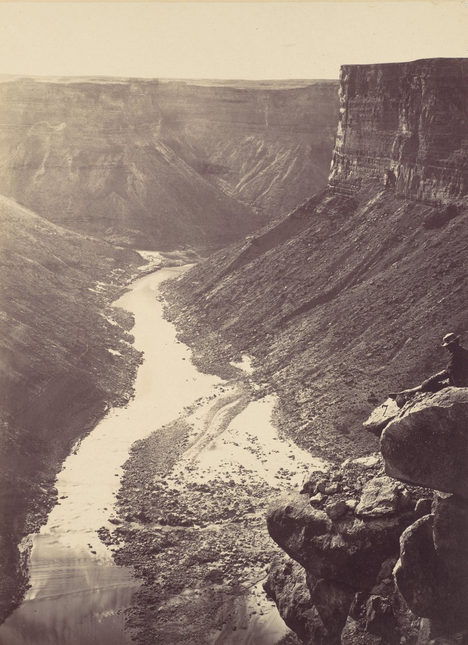 Grand Canyon, Colorado River, nær Paria Creek, Looking West, 1872. av William H. Bell