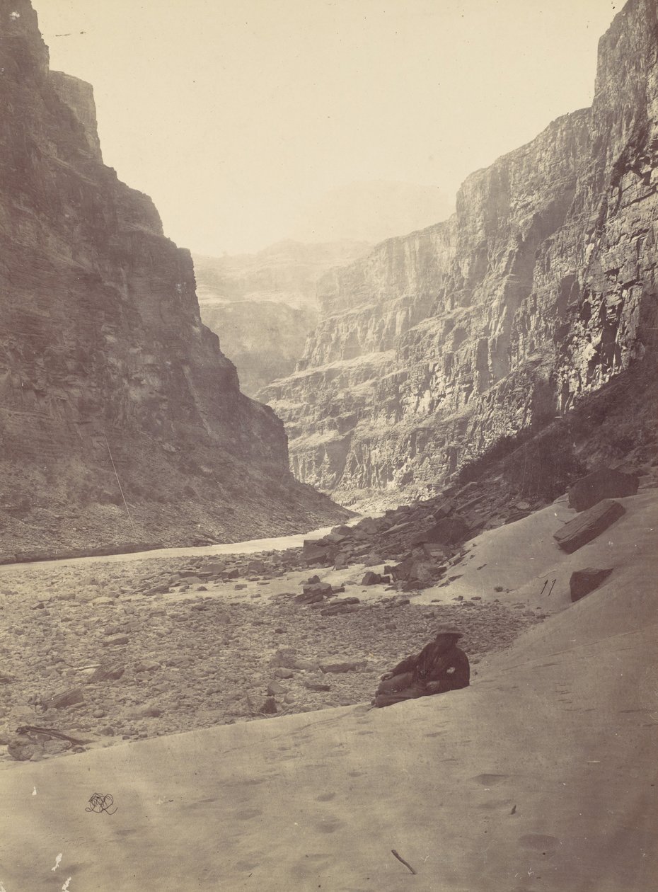Grand Cañon of the Colorado River, Mouth of Kanab Wash, med utsikt mot vest, 1872. av William H. Bell