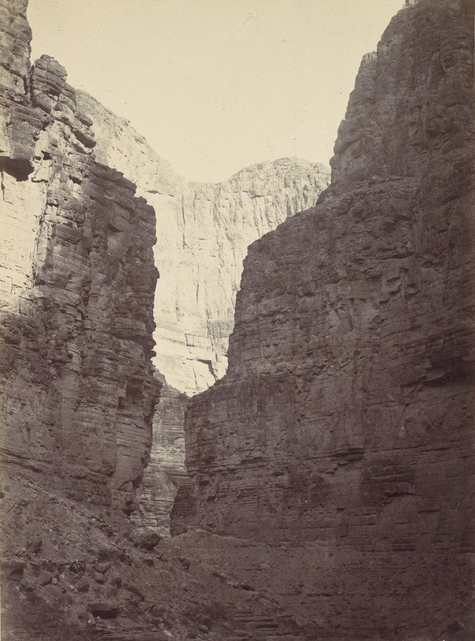 Kalksteinsmurer, Kanab Wash, Colorado River, 1872. av William H. Bell
