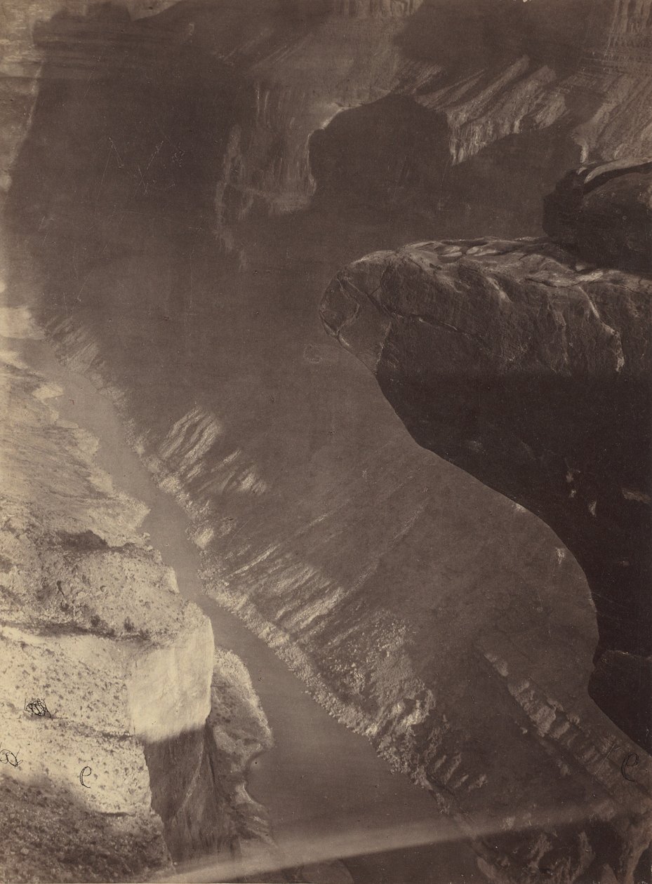 Ser sørover inn i Grand Cañon, Colorado River, Sheavwitz Crossing av William H. Bell