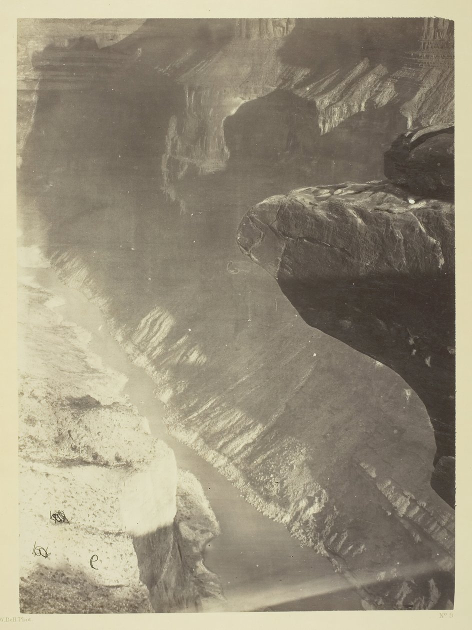 Ser sørover inn i Grand Cañon, Colorado River, Sheavwitz Crossing, 1872. av William H. Bell