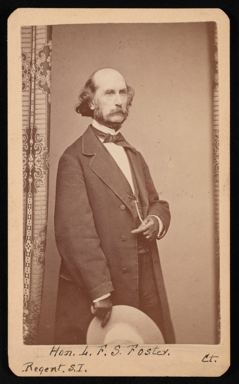 Portrett av LaFayette Sabine Foster 1806-1880, mellom 1871 og 1880. av William H Jennings
