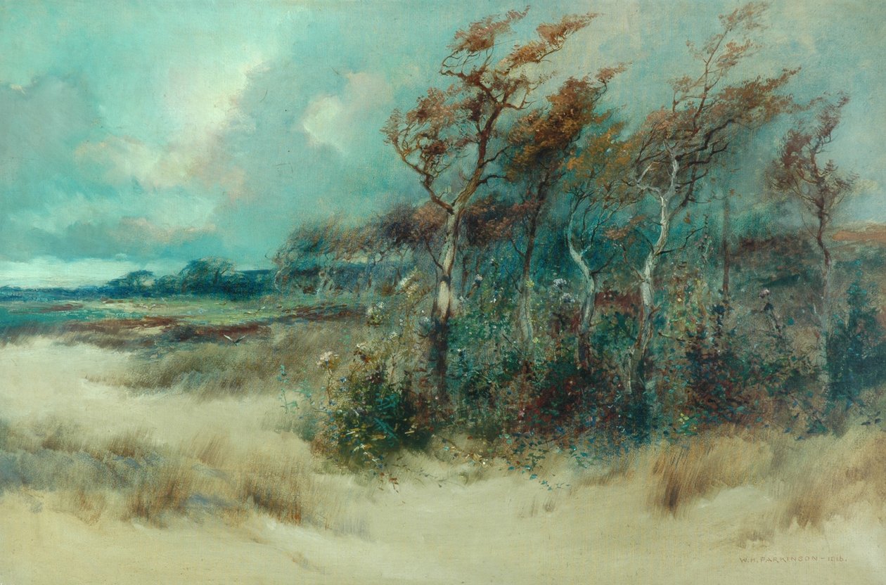 Trær i en sandvei, Heysham, 1916 av William H. Parkinson