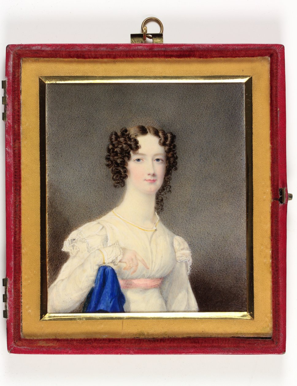 En ung dame kalt en datter av den fjerde hertugen av Portland (emalje) av William H. Patten