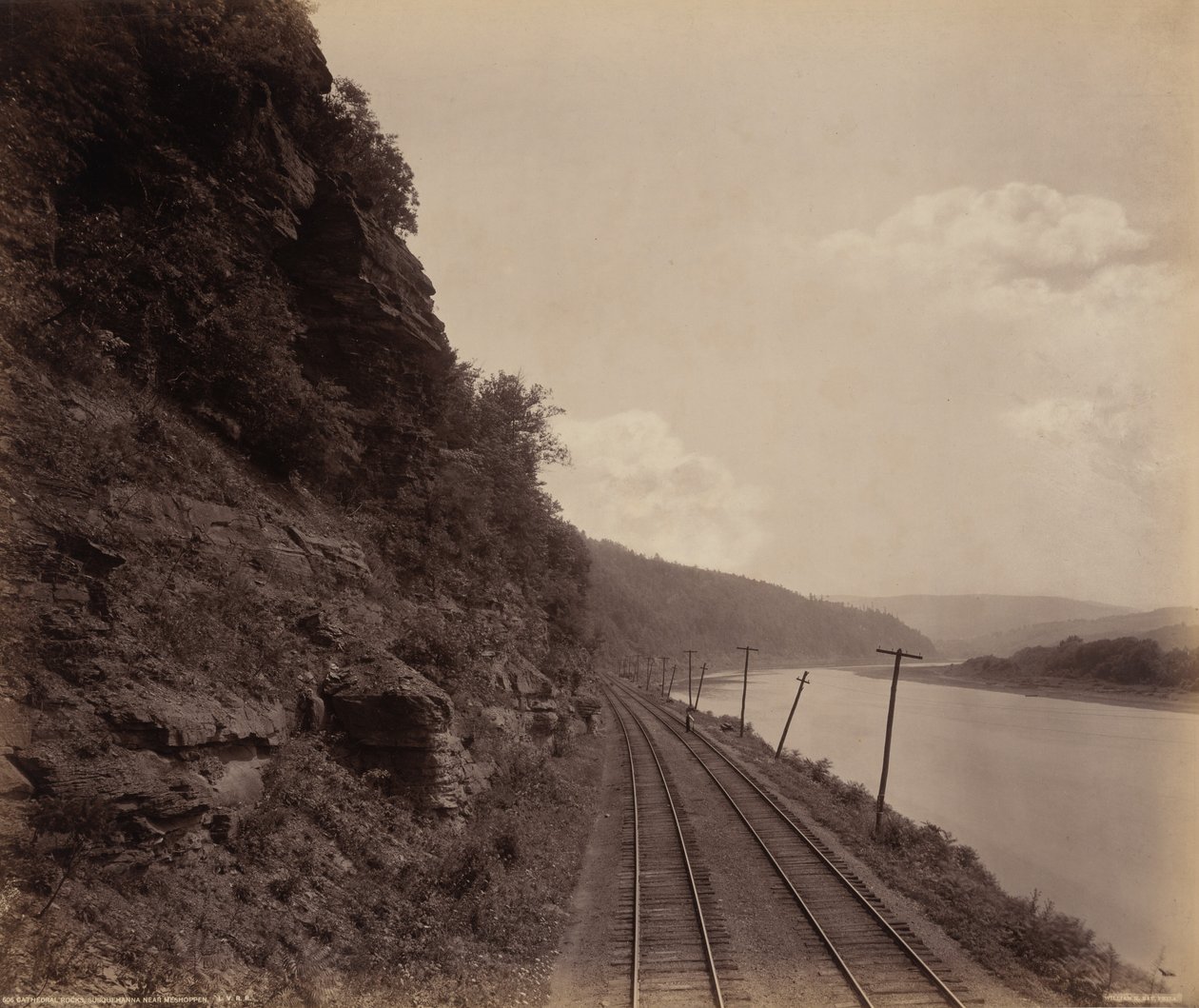 Cathedral Rocks, Susquehanna nær Meshoppen av William H. Rau
