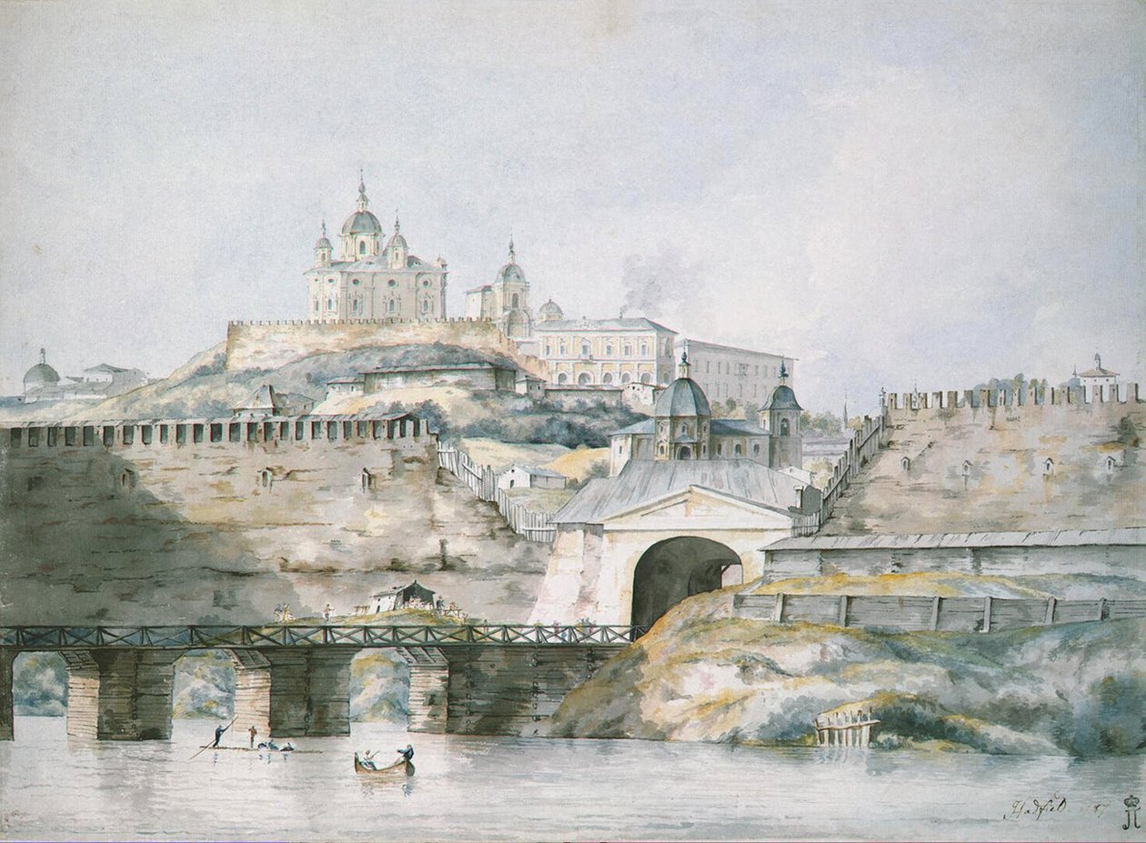 Utsikt over byen Smolensk, 1787 av William Hadfield