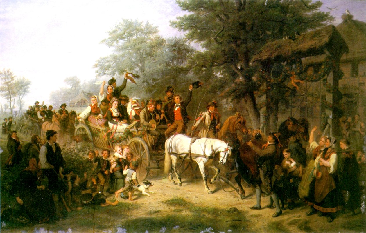 Et landsbybryllup, 1859 av William Hahn