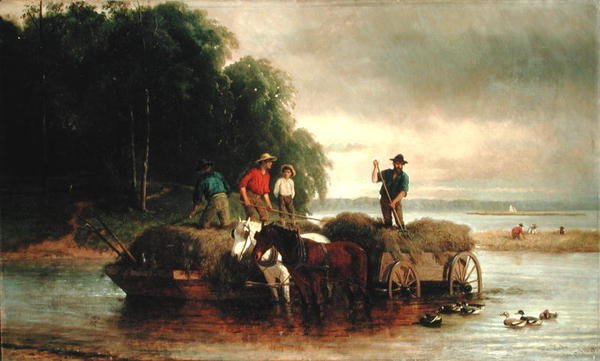 Gathering Sedge, Shrewsbury River, New Jersey av William Hahn