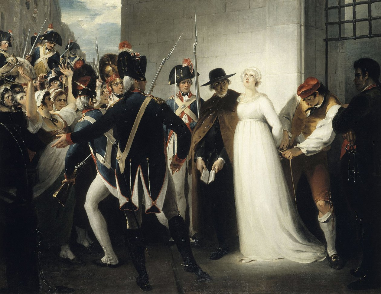 Marie Antoinette ble ført til sin henrettelse 16. oktober 1793, 1794 av William Hamilton