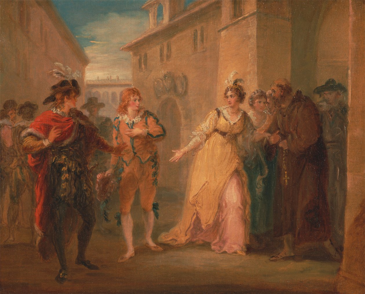 Åpenbaringen av Olivias forlovelse, fra "Twelfth Night," Act V, Scene i av William Hamilton