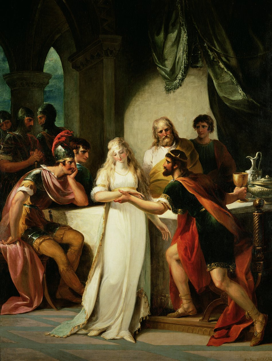 Vortigern og Rowena, 1793 av William Hamilton