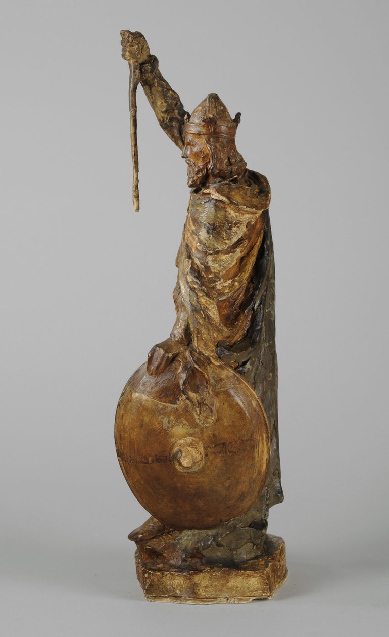 Maquette for statuen av Alfred den store, ca. 1901 (malt gips) (se også 876154-5) av William Hamo Thornycroft