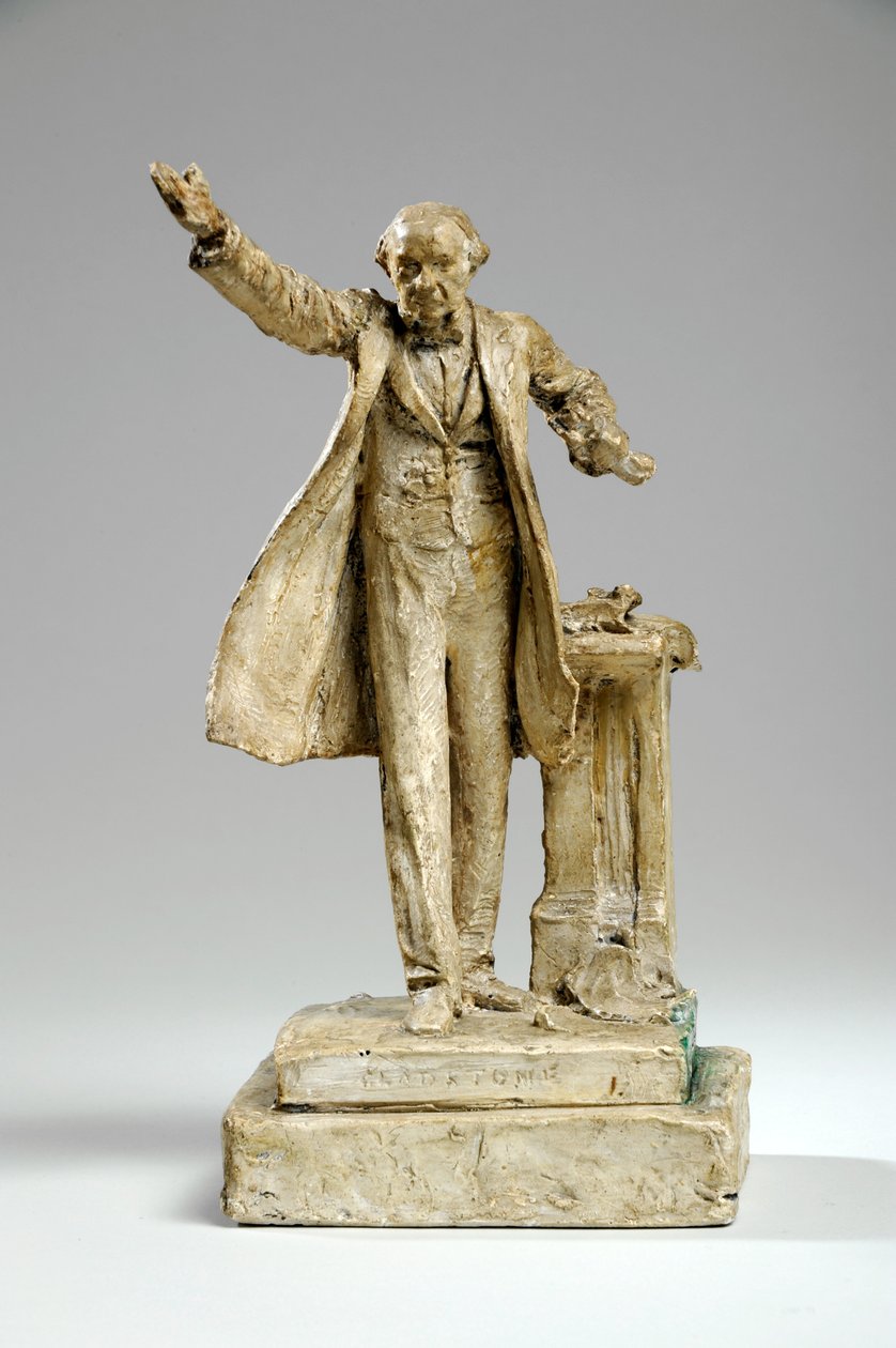 Maquette for statuen av William Ewart Gladstone on the Strand, London, ca. 1905 (gips) av William Hamo Thornycroft