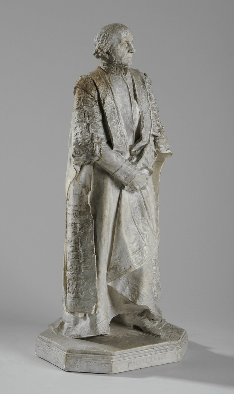 Maquette for statuen av William Ewart Gladstone på The Strand, London, ca. 1905 (gips) (se også 876153) av William Hamo Thornycroft