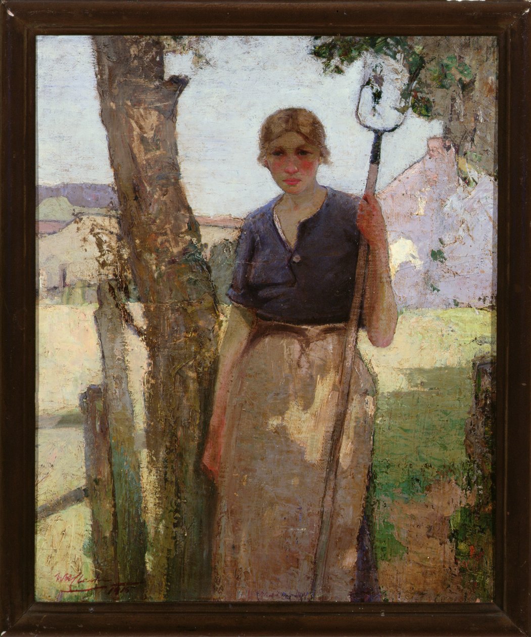 Gårdsjenta, 1915 av William Hanna Clarke