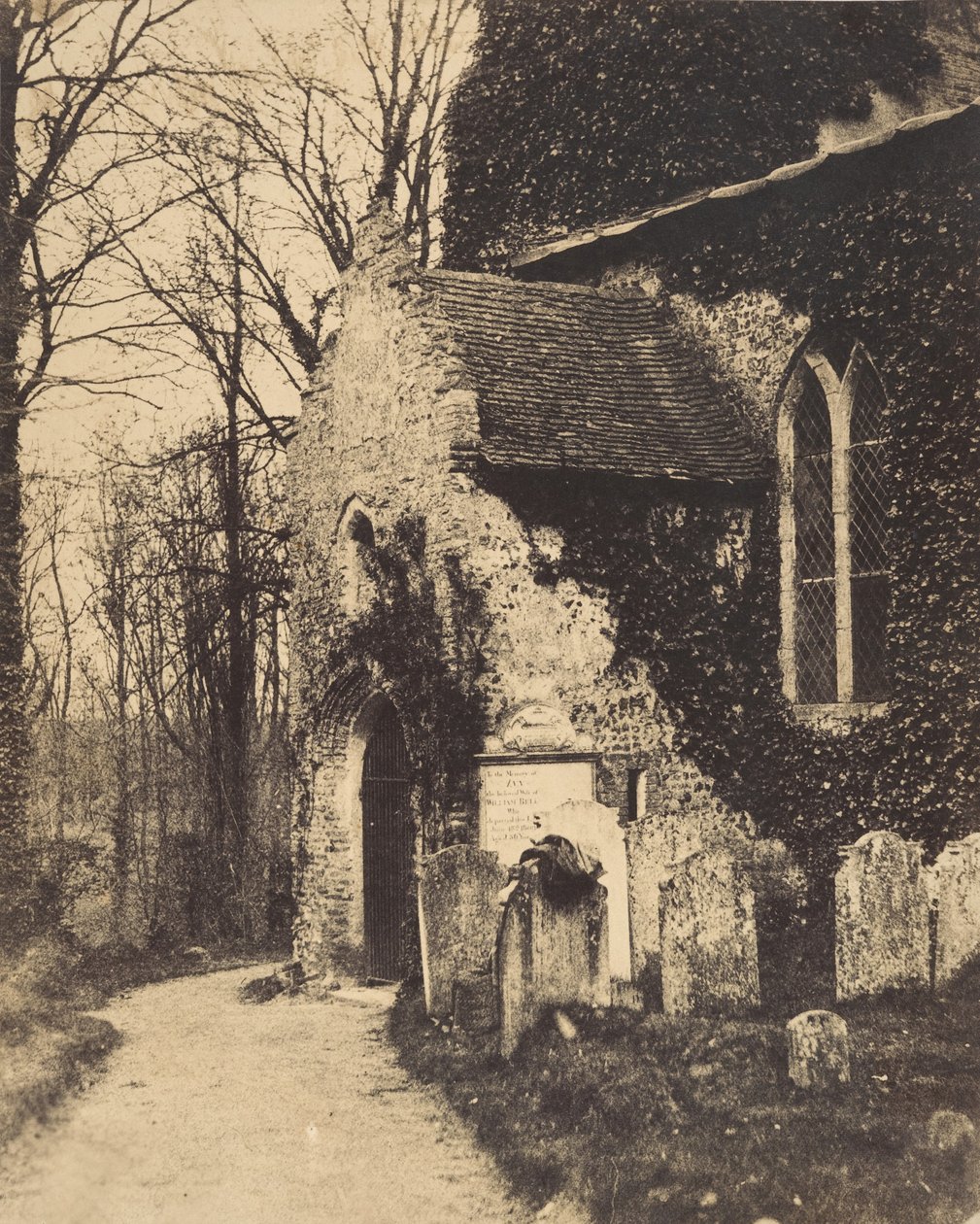 Church Porch, Earlham, nær Norwich, 1857. av William Harcourt Ranking
