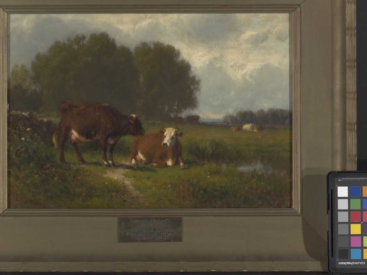 Landskap (olje på lerret) av William Hart