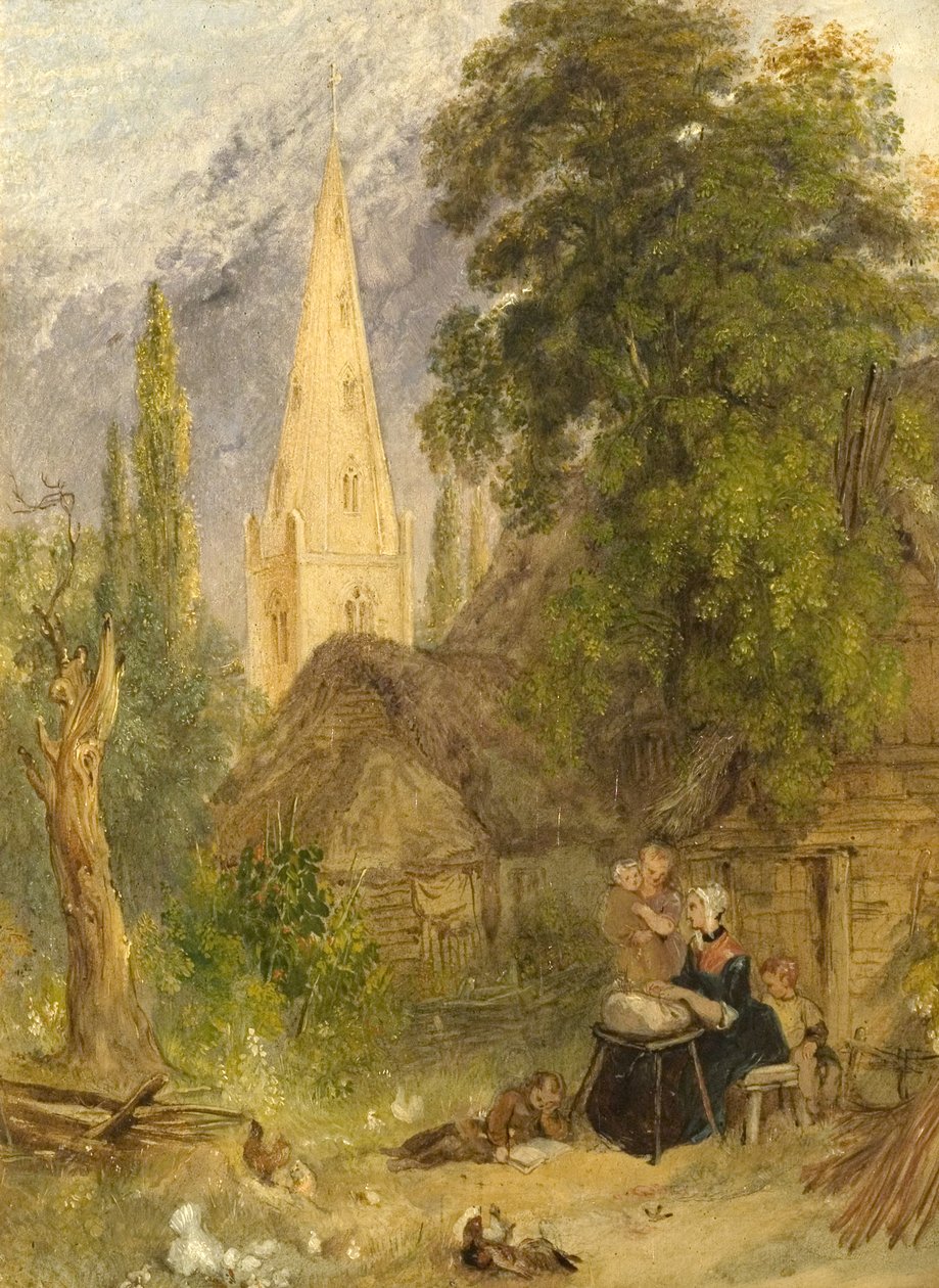 Hytter ved Olney, Buckinghamshire av William Harvey